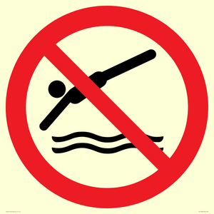 Prohibition: No diving
